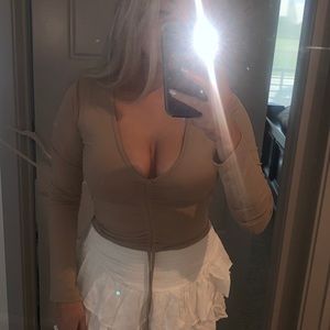 Tan crop top